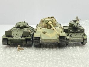 戦車 プラモデル 完成品 スケール不明 破損 欠品 あり まとめて 簡易梱包/ジャンク ※まとめて取引・同梱不可 [20-2423]