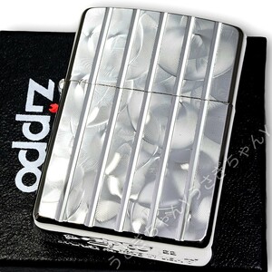 zippo☆アーマー☆両面加工☆ランダムカット☆シルバー☆ジッポ ライター