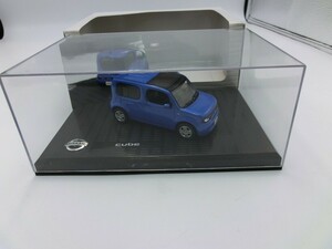 T【1q-92】【60サイズ】▲日産 モデルカーコレクション 1/43 キューブ Z12 パシフィックブルー/ミニカー/※傷・汚れ有