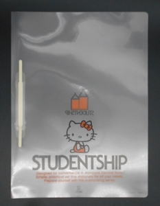キティ　KITTY　STUDENTSHIP　未使用　２穴　クリア　ファイル　昭和　希少　サンリオ　キティー　送料120円～
