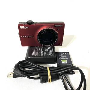 【動作確認済】Nikon コンパクトデジタルカメラ COOLPIX S6000 フラッシュレッド ニコン