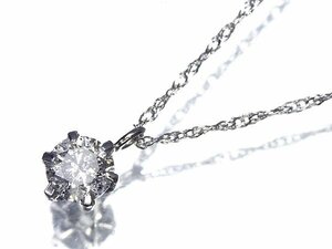 IL12297SS【1円～】新品仕上【RK宝石】≪DIAMOND≫ 天然ダイヤモンド 0.3ct Pt1000 K18WG 高級 一粒ダイヤ ネックレス ダイヤ