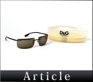 191942□度なし D&G ディーアンドジー サングラス アイウェア 2097 D29 プラスチック ブラウン メンズ ケース付 ファッション/ G