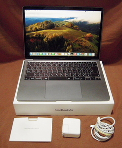 ☆中古・充放電回数:20回☆MacBook Air early 2020 Core i5 SSD:512GB RAM:8GB MVH22J/A スペースグレイ