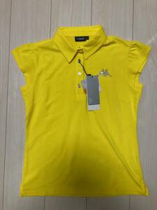 カッパ KAPPA 半袖 フリル ポロシャツ フレンチスリーブ　ノースリーブ　イエロー　黄色　L　ゴルフウェア レディース