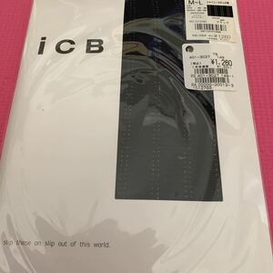 iCB ラメ柄ステッチ柄タイツ黒M~L#