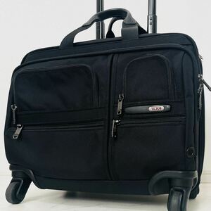 1円 美品◎【トゥミ TUMI ALPHA】2way キャリーケース コンパクト キャリーバッグ ビジネス バック 大容量 機内持ち込み可 4輪360°回転 黒