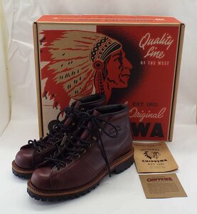 T3564[ほぼ未使用]CHIPPEWA/チペワ 5インチ レース トゥ トウ フィールドブーツ 1901G40 モンキーブーツ コードバン サイズ7E