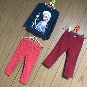 90センチ　エルサ　ミー　H&M ユニクロ　ハッシュアッシュ　3枚セット