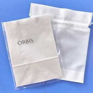 ■送料無料■新品■ORBIS オルビス ショッパー 紙袋 不織布 巾着袋 ギフト プレゼント ショップ袋 セット 白 クリスマス ギフト ホワイト