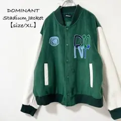 美品★韓国★DOMINANT/ドミナント★スタジャン★サガラ★グリーン/緑★XL