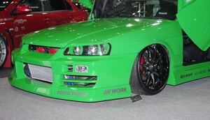 BSKエアロ　フロントバンパースポイラー　R34　スカイライン　２ドア　R34 ER34 ENR34 HR34