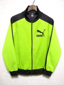 ★美品★PUMA プーマ 千鳥格子柄 トラック ジャケット サイズL★フルジップ ジャージ デカロゴ 袖ライン 総柄 スポーツ 人気 PM547937