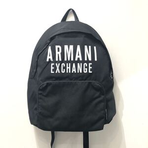 新品タグ付き ARMANI EXCHANGE アルマーニエクスチェンジ バックパック ブラック ロゴプリント メンズ 952336 9A124 リュックサック 鞄