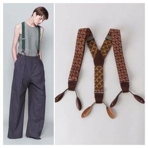 ＜6(ROKU)＞SUSPENDERS JACQUARD/サスペンダー　ワイン　231121