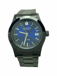 SWISS MILITARY WATCH◆クォーツ腕時計/アナログ/ステンレス/BLU/BLK/6-5023//