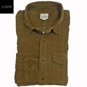 J.Crew Garment-Dyed Corduroy CPO Shirt ジェイクルー コーデュロイ CPOシャツ 海軍 カジュアルシャツ 長袖 茶 Chestnut Brown/S