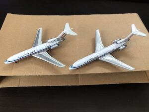 Jet-X 1/400 B727-022 & B727-222 N7073U N7638U UNITED AIRLINES FRIEND SHIP クローム仕様