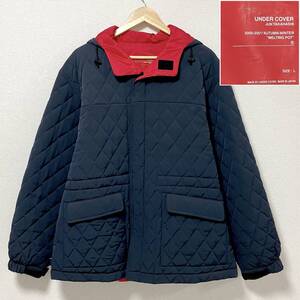 2000AW UNDERCOVER MELTING POT キルティング 中綿 ドロスト フーデッド ジャケット Lサイズ アンダーカバー 00s VINTAGE archive 4080637