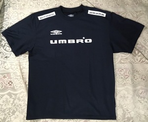 古着 美品/良品 デサント製 アンブロ umbro 黒 size L 速乾 Tシャツ サッカー フットサル 