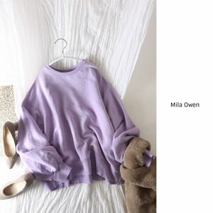 ミラオーウェン Mila Owen☆洗える 袖タックボリュームトレーナー 0サイズ☆M-B 5810