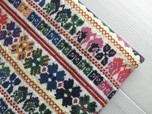 ★全面カラフル花クロスステッチ刺繍生地