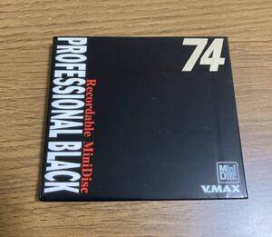 新品 未開封 MD V.MAX PROFESSIONAL BLACK 74分 廃盤 レア 録音用 mini disc ミニディスク 当時物 V MAX ヴィ マックス レトロ V-MAX