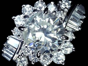 GL13000SS【1円～】新品【RK宝石】《Diamond》上質ダイヤモンド 特大1.027ct! 極上脇石ダイヤモンド Pt900 超高級リング ダイヤ