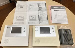 アイホン テレビドアホン JD-3ME-T・JD-3H-T・JB-DAセット （玄関子機・モニター付親機・モニター付増設親機）インターホン 中古