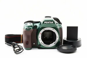 PENTAX K-50 1628万画素 オーダーカラー メタリックグリーン/ブラウン [美品] ストラップ 充電器 バッテリー付き 手ぶれ補正 フルHD動画