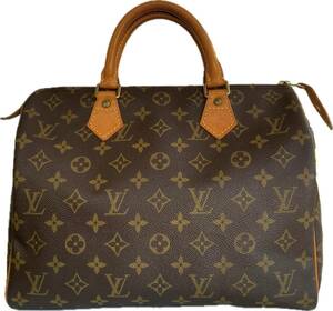 【即決】 Louis Vuitton ルイ・ヴィトン スピーディ30 M41108 モノグラム ハンドバッグ ブラウン PVC レザー