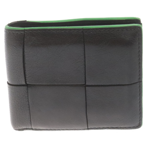 BOTTEGA VENETA ボッテガヴェネタ CASSETTE BI-FOLD WALLET WITH COIN PURSE カセット コインパース付 折り畳み財布 ブラック