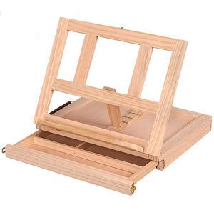 イーゼル 木製 卓上 折りたたみ式 松木 画板 油絵 水彩画 模写 スケッチ用