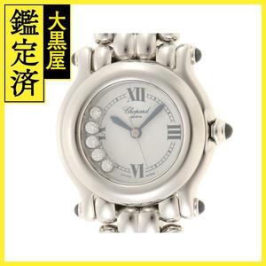 Chopard ショパール 腕時計 ハッピースポーツ 27/8250-23 ステンレス 5Pダイヤモンド ホワイト文字盤 クォーツ【472】