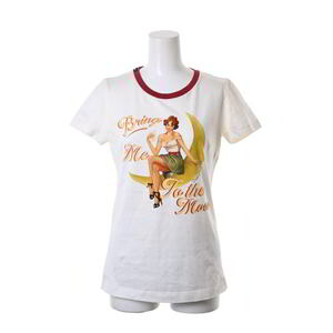 美品 DOLCE&GABBANA Bring me tothe moon プリント Tシャツ 36 ホワイト ドルチェアンドガッバーナ KL4BULKU22