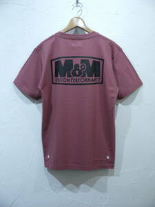 M&M PRINT S/S T-SHIRT(24-MT-010)/S.RED/Msize/新品未使用