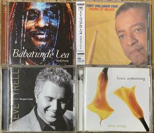 【0011】サンプル盤9枚CDアソート。Miles Davis/TONY WILLIAMS TRIO/RON CARTER/Luis Armstrong/STEVE TYRELL/Babatunde Lea他