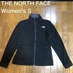 【送料無料】THE NORTH FACEジップアップフリースジャケット黒　レディースSサイズ　USA古着ザノースフェイス