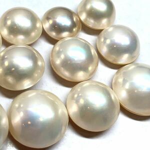 ☆マベパールおまとめ 101ct☆U重量約20.2g 約11.7-16.6mm パール ルース 裸石 宝石 ジュエリー jewelry mabe pearl ②