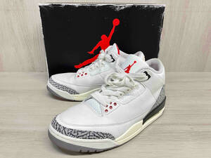 NIKE DN3707-100 AIR JORDAN 3 RETRO スニーカー ナイキ エアジョーダン シューズ 靴 箱付き メンズ 26.5cm ホワイト