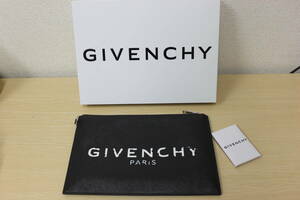 〇中古品 保管品 ジバンシー クラッチバック GIVENCHY セカンドバック保存袋付 シグネスチャープリント/激安1円スタート