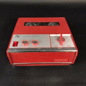 ER0411-2-3 現状品 SONY-O-MATIC テープレコーダー TC-900 レッド キズ有 録画 録音 ヴィンテージ 80サイズ