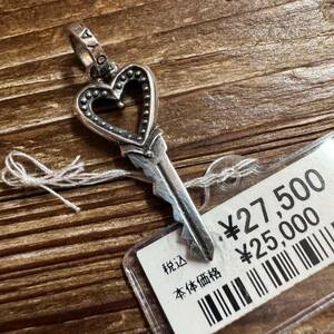 新品 ロイヤルオーダー SP59 HEART KEY ハートキー ペンダントトップ 定価27,500円 送料230円〜 ネックレス ROYAL ORDER アクセサリー 925