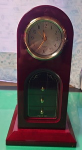 昭和レトロ アンティーク 置時計 インテリア小物 日本製 木製 キーボックス 横約１6.5×高さ約３１㎝