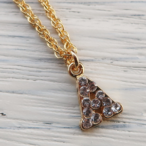 The Delight INITIAL PAVE PENDANT イニシャル　パヴェ　ペンダント　ネックレス　スワロフスキー　ゴールド A