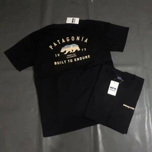 1000円スタート　パタゴニア patagonia Tシャツ　半袖　丸首　背中イラスト　コットン　文字ロゴ　男女兼用　XS-3XL　サイズ選択可能 TT168