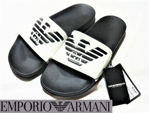 ☆新品! EMPORIO ARMANI リッチでお洒落!存在感抜群☆XVPS04 ちょいワル大人の今ドキ!格上げ☆足元を彩る♪秀逸イーグルロゴサンダル＜43＞