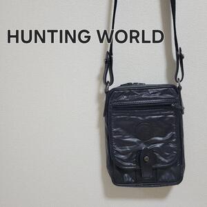 HUNTING WORLD ハンティングワールド ショルダーバッグ サコッシュ 黒