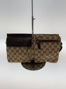 GUCCI◆ウエストバッグ_GGキャンバス/キャンバス/BRW