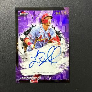 125枚限定 ラーズ ヌートバー 2024 Topps Finest PURPLE 直筆サインカード Lars Nootbaar Autograph MLBカード